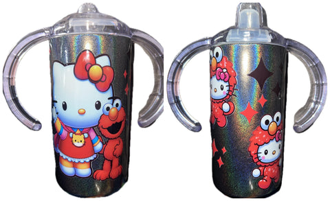 Kitty Elmo New 12 Ounce Stainless Steel Sippy Training Cup With Handle