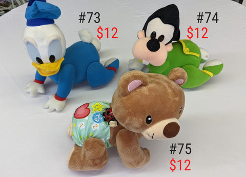 Goofy DUCK Bear Crawling Plush Stiffies Second Chance Toys