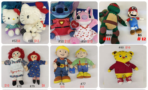 Bob Wendy Daniel Tiger Mario Stuffies Second Chance Toys