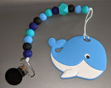 Sea Ocean Critters Silicone Teether Chewing Toy Pacifier Clip