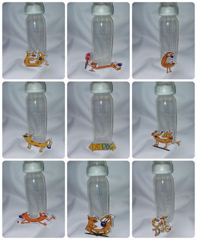 90'S CARTOON CAT DOG 9oz Baby Bottle with ADULT Teat