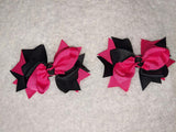 2 Color Mix Boutique 2 pc 3" hair bows set
