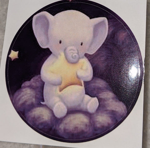 Vinyl Sticker Night Night Elephant
