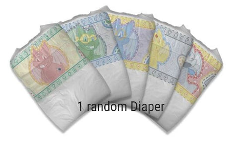 Tykables Camelot Diapers ABDL Adult Diaper -1 Single Diaper Sample