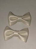Metallic Color Leather boutique 2 pc hair bows set