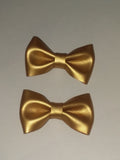 Metallic Color Leather boutique 2 pc hair bows set