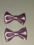 Metallic Color Leather boutique 2 pc hair bows set