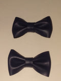 Metallic Color Leather boutique 2 pc hair bows set