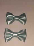 Metallic Color Leather boutique 2 pc hair bows set