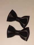Metallic Color Leather boutique 2 pc hair bows set