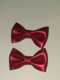 Metallic Color Leather boutique 2 pc hair bows set