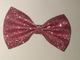 Glitter leather Hair Bows Large 5"