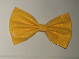 Glitter leather Hair Bows Large 5"