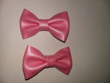Metallic Color Leather boutique 2 pc hair bows set