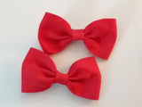 Mini Solid Color Boutique 2 pc 2.5" hair bows set