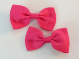 Mini Solid Color Boutique 2 pc 2.5" hair bows set