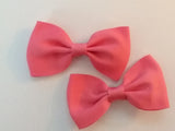 Mini Solid Color Boutique 2 pc 2.5" hair bows set