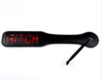 Paddle Fetish PU Leather Spanking Paddle Bitch