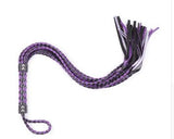 Flogger Leather Black & Purple Braided Flogger whip