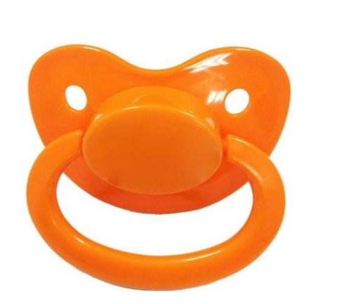 Orange New Large Plain Color Adult Pacifier