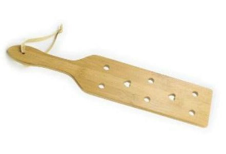 Paddle Fetish Bamboo Spanking Paddle with Heart Holes
