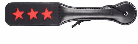 Paddle Fetish PU Leather Spanking Paddle Stars