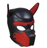 Dog Cosplay Hood Puppy Pet Role Play Mask Red/Black