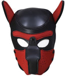 Dog Cosplay Hood Puppy Pet Role Play Mask Red/Black