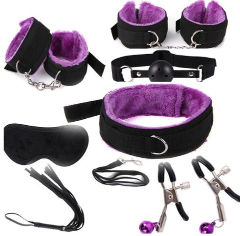 Sexy Sm Leather Bondage Kit with Bag Fetish Bdsm Adult Toys