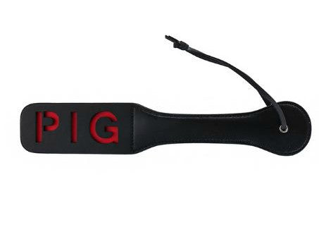 Paddle Fetish PU Leather Spanking Paddle Pig