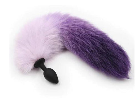 Fox Tail Silicone Butt Anal Plug Purple
