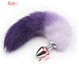 Fox Tail Stainless Steel Butt Anal Plug White