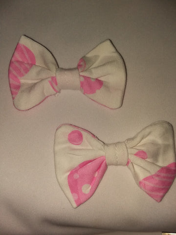 LIL HEART BREAKER Matching Boutique Fabric Hair Bow 2pc Set FHB180 Clearance