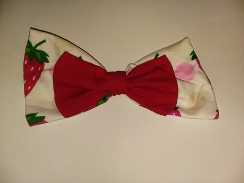 Strawberry Patch MATCHING Boutique Fabric Hair Bow Clearance