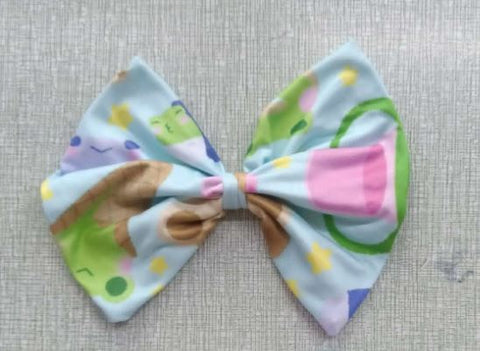Froggie Treats MATCHING Boutique Fabric Hair Bow
