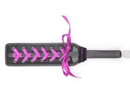 Paddle Bdsm Fetish Lovely Braiding Ribbon Leather Spanking Paddle * Purple