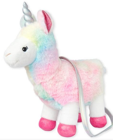 Plush Faux Fur Llamacorn Backpack Bag