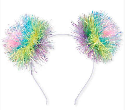 Metallic Pom Pom Hairband
