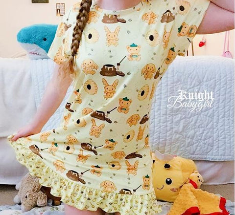 Hunny Bunny Night Gown Pajamas xs 4x Lil Kink Boutique