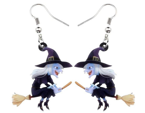 Boutique Earrings Halloween witch