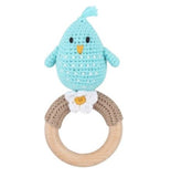 Blue Bird Crochet Rattle Soother Teether