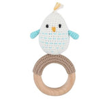 Ivory Bird Crochet Rattle Soother Teether
