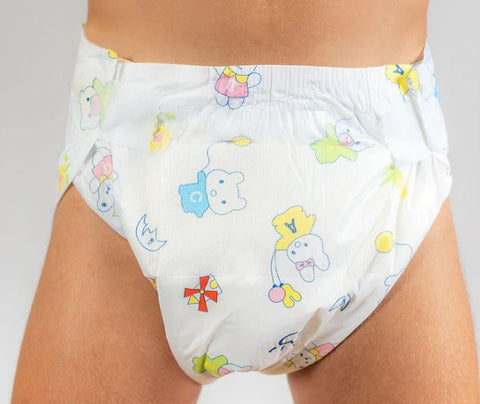 Bellissimo Bambino Printed ABDL Adult Diaper * Sample * – Lil Kink Boutique