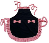 Mommy Style Retro Vintage Aprons with Pockets Red/Black