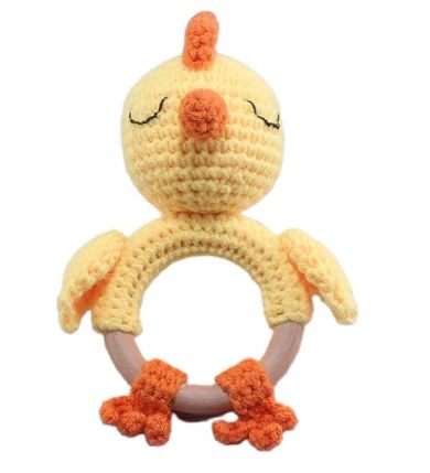 Chick Crochet Rattle Soother Teether