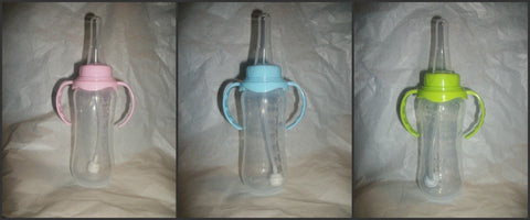 Nursing Bottle with removable handles and large adult silicone teat