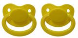 Yellow New Large Plain Color Adult Pacifier