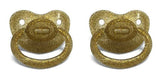 Clear Gold Sparkle New Large Sparkle Color Adult Pacifier