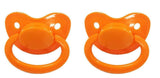 Orange New Large Plain Color Adult Pacifier