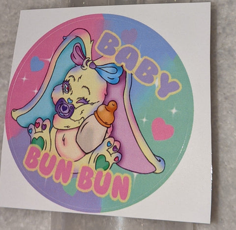Vinyl Sticker Baby Bunny Fluffy Bunny